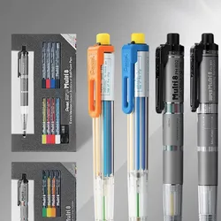 Japan Pentel Pencil Lead Holder and Lead Set, Multi 8 Set Automatic Knock Type Colered Pencils For Designer Artist on The Go
