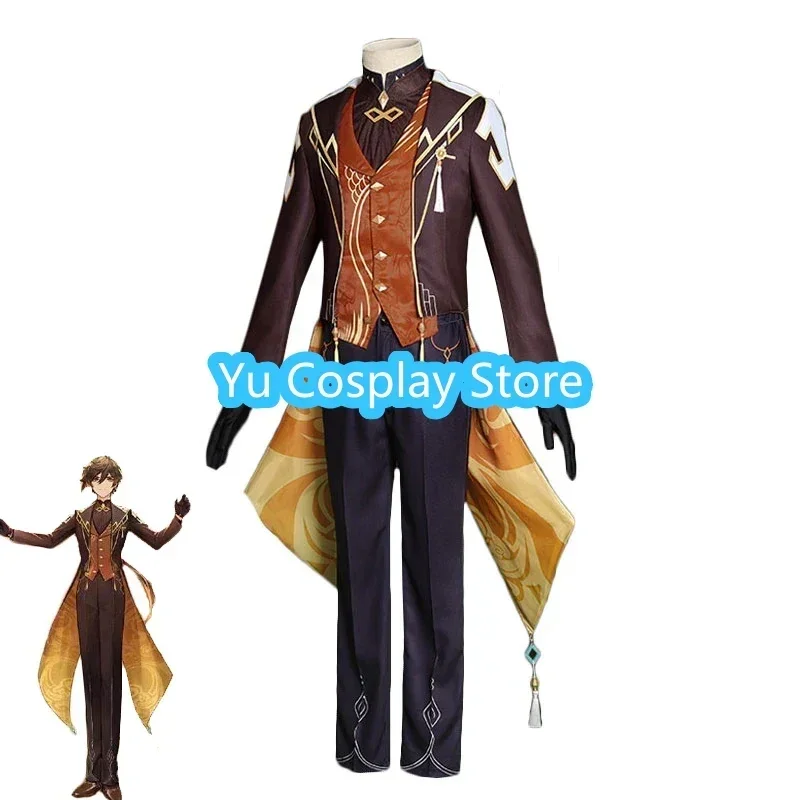 Game Genshin Impact Symphony Concert Zhongli Cosplay Costume Party Suit Anime Clothing Halloween Carnival Uniforms Custom Made