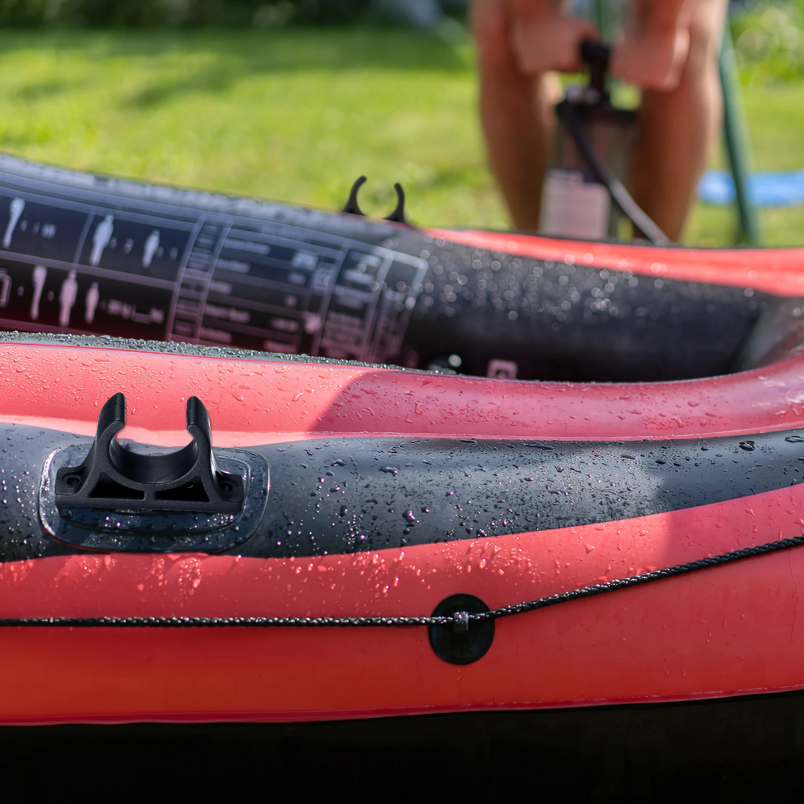 

4 Pcs Kayak Paddle Rack Holders Plastic Canoe Buckles Clips Track Reusable Paddle Clip Holder Boat Accessories