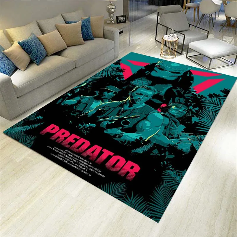 

Alien Vs. Predator Printed Rug Living Room Carpet Non-slip Bedroom Floor Mat Game Style Birthday Gift Rug Rugs for Bedroom