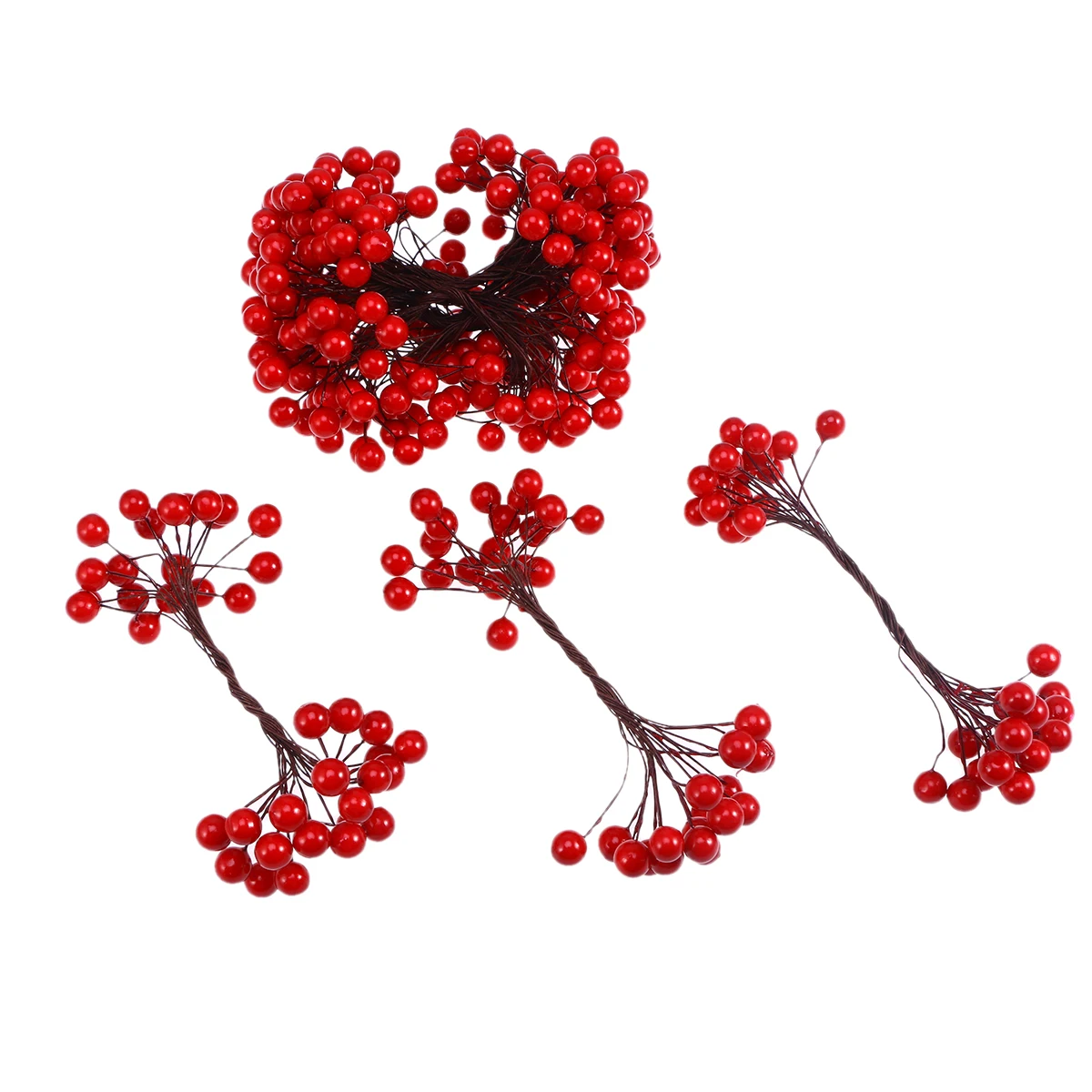 

400 Pcs Simulated Fruit Foam Berries Artificial Red Holly Berry for Wreaths Stimulation Decorations