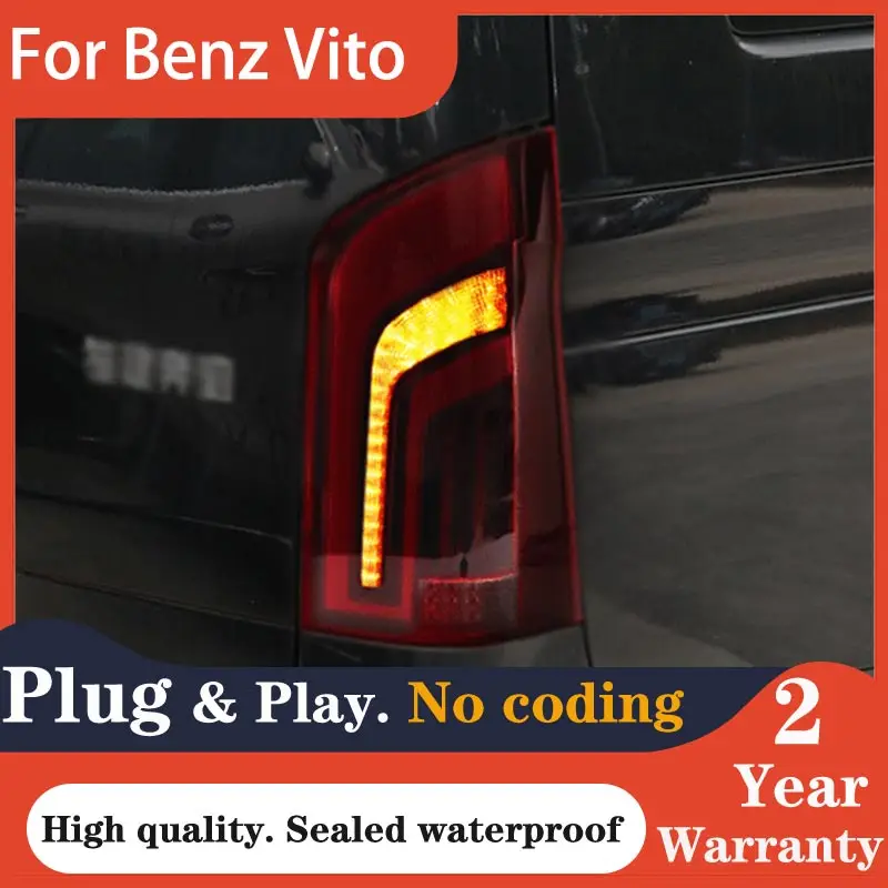 Car LED Light For Benz Vito W447 2016-2023 Taillight LED DRL Dynamic Turn Signal Light Stop Brake Lamp Auto Car Accessory