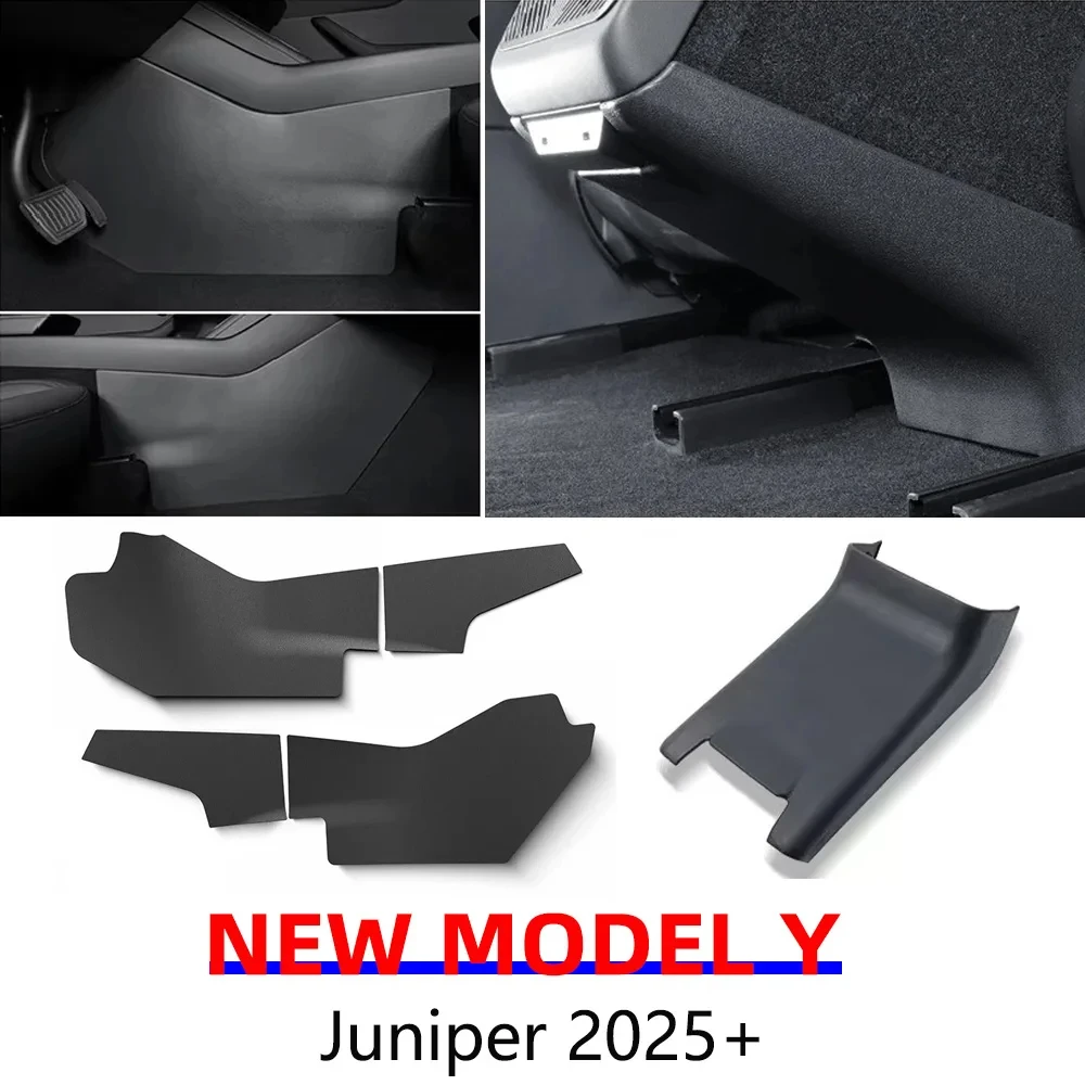 For Tesla Model Y Juniper 2025 2026 Launch Anti-dirt Protective Pad Central Control Side Rear Console Underboard Anti Kick TPE