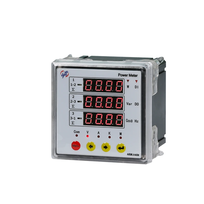 China supplier electricity three phase ampere volt watt hour meter LED panel power monitoring kWh and RS485 three phase meter