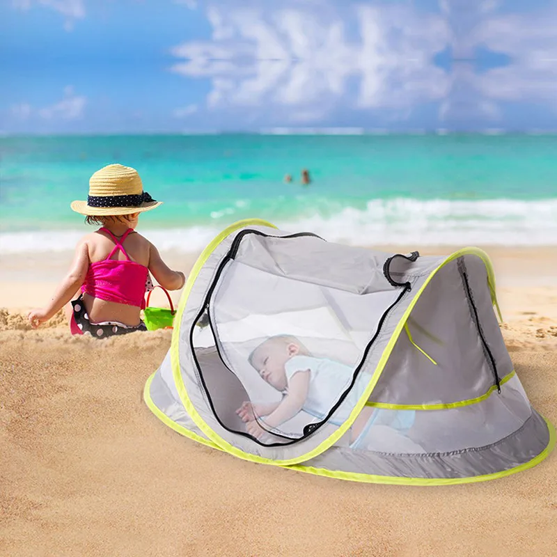 Baby Travel Tent Portable UPF 50+ Sun Shelters Infant Pop Up Folding Outdoor Beach Mosquito Net Toy Sun Shade For Newborn Bed