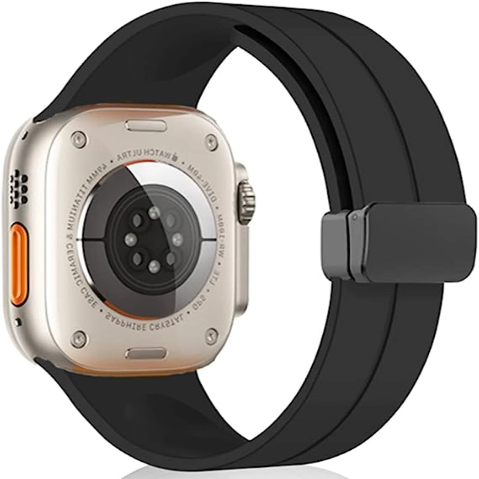 Correa de silicona resistente al sudor con cierre magnético fuerte para Apple Watch Series 10/9/8/7/correa Ultra ajustable 49/45/44/42/41/40/38mm