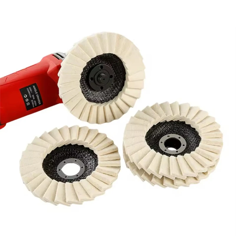 

1/2pcs Felt Flap Disc,115/125mm Polishing Buffing Wheel Abrasives Grinding Pad for Angle Grinder,Wool Polishing Pad for Metal
