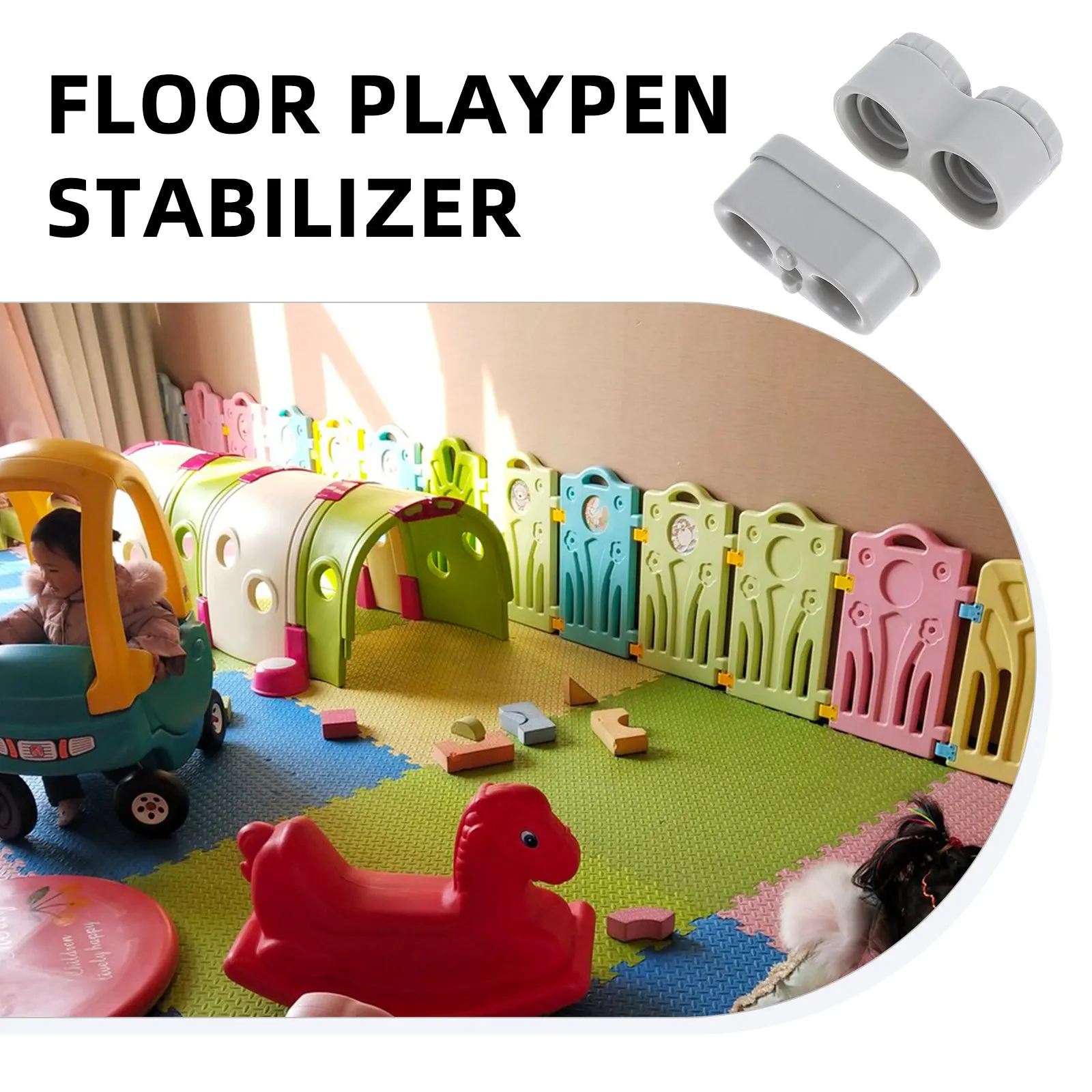 

1Set Playpen Stabilizer Base for Toddler Fence Secure Anti-Slip Floor Fixator Safety Accessory Play Pen Stabilizer