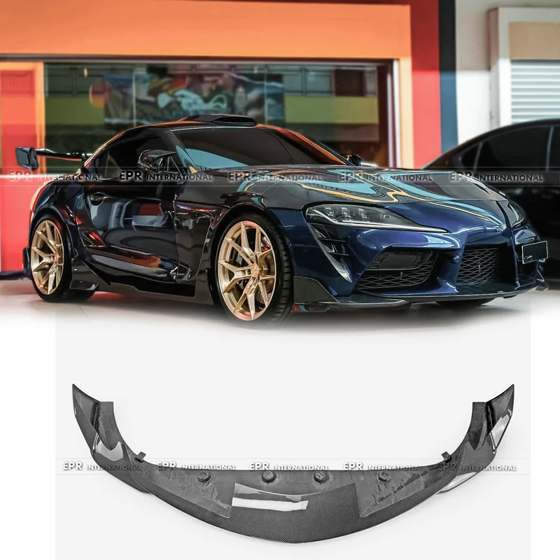 

For Forged Carbon Look CF 19+ Supra A90 TMS Type Front Lip - Styling Accessory Upgrade