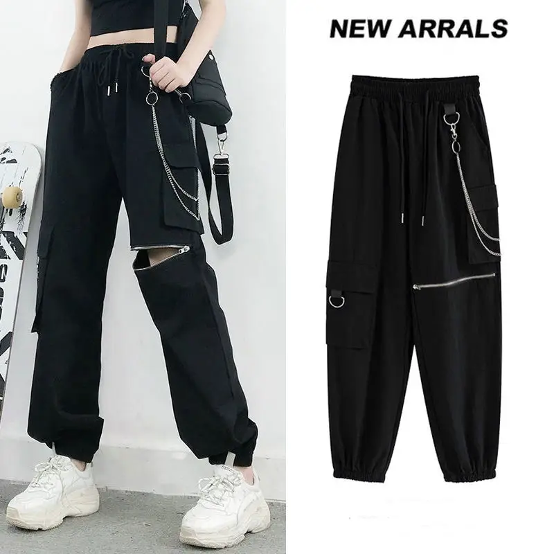 

Women High Waist Drawstring Jogging Pants Plus Size Female Nice New Fashion Solid Color Loose Harem Trousers Ladies Casual Pants