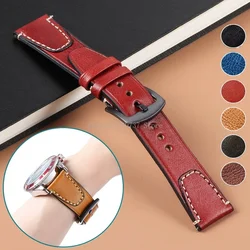 18mm 20mm 22mm Vintage Genuine Leather Watchbands Quick Release Straps Universal Women Men Wristbelts Waterproof Sport Bracelets