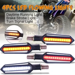 Motorcycle LED Turn Signals Light 24LED 12V Flowing Water Blinker Lamp 10MM Moto Built Relay Flashing Indicator Lights