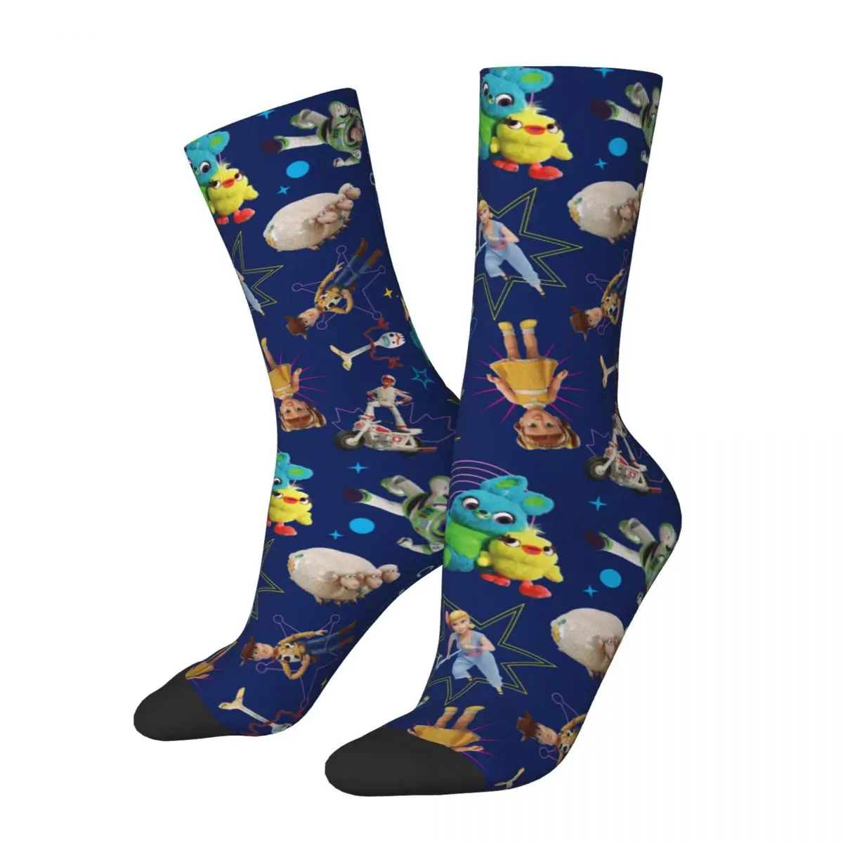 New Men's Socks Casual Toy Story 4 Blue Toys Toss Sock High Quality Women Socks Spring Summer Autumn Winter