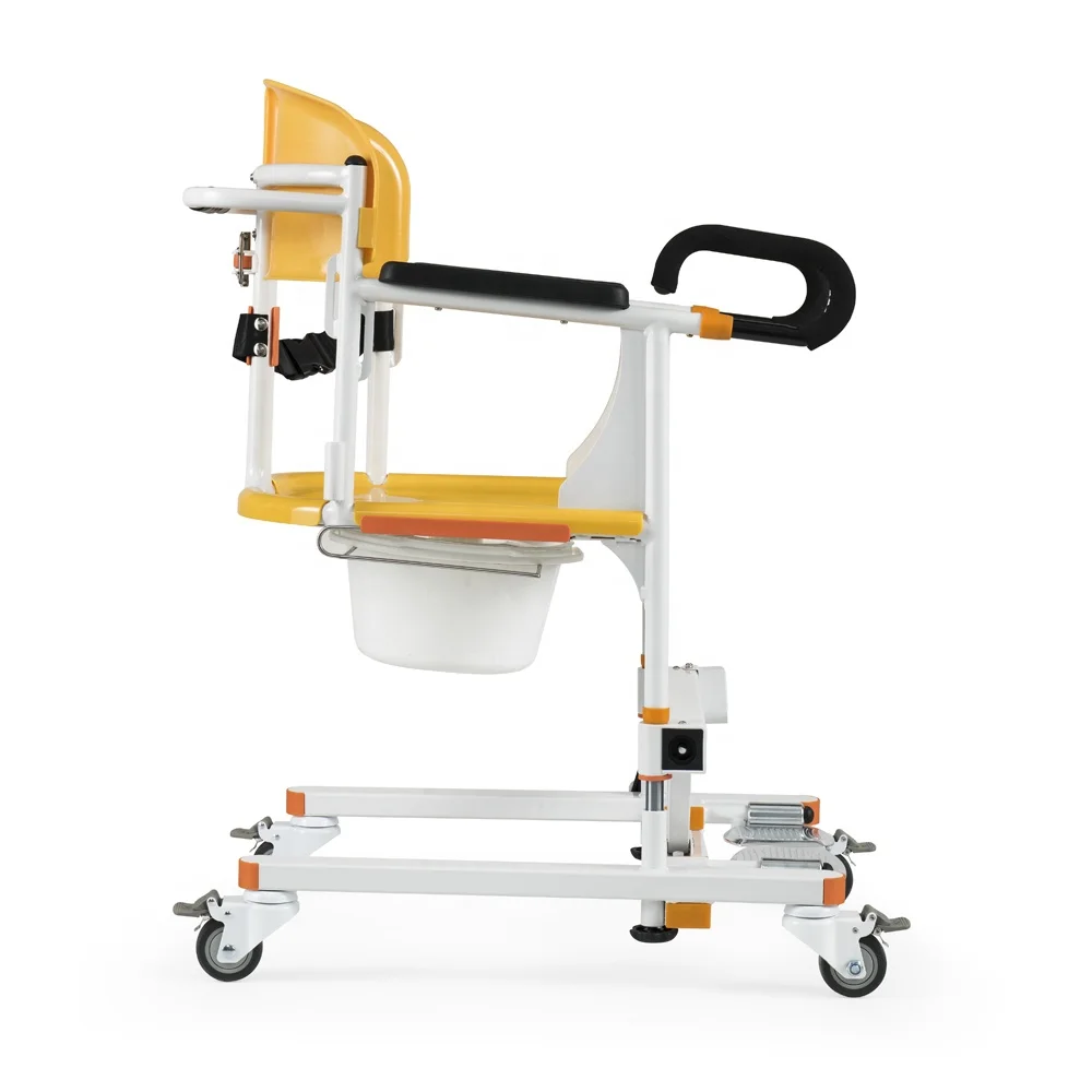 adjustable shower commode toilet chair with toilet wheels commode  lift patient transfer chair