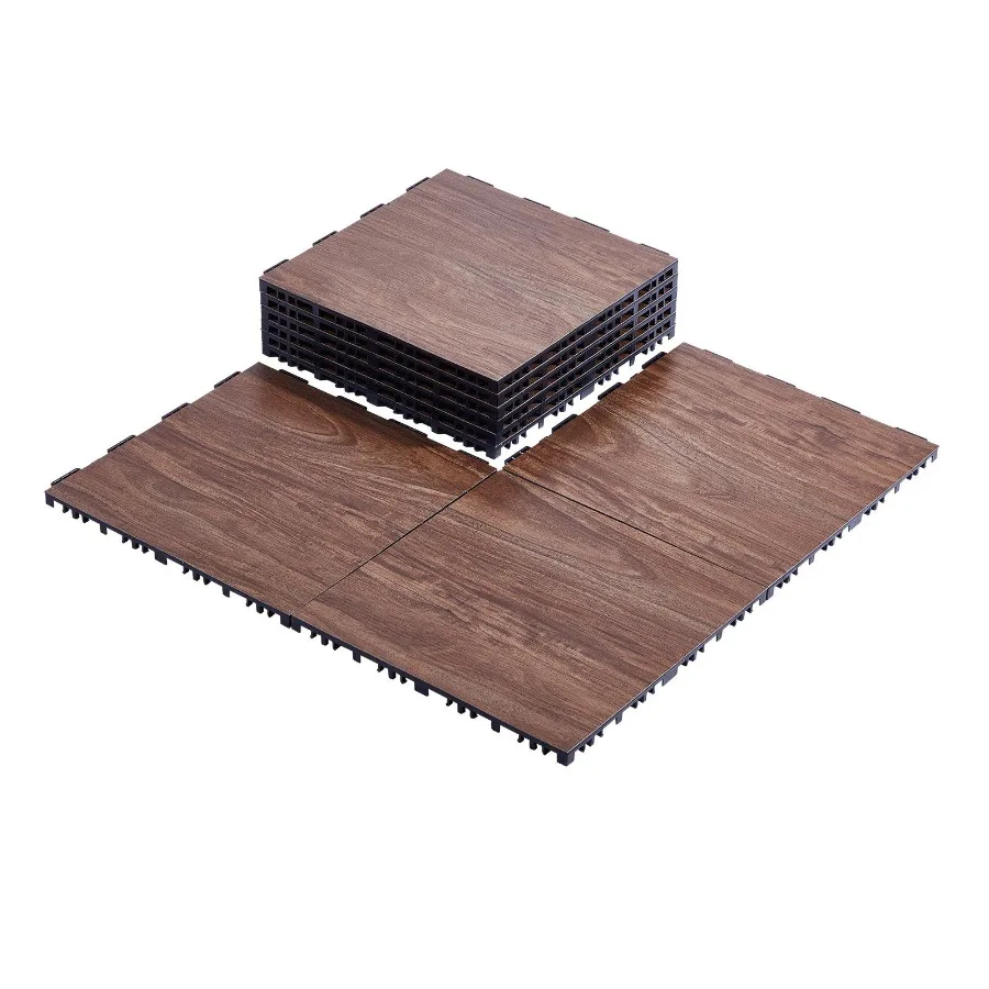 

Dryland Tiles for Gym Floor Mat 12.4 x 12.4 in Interlocking Dance Enthusiasts Training Mat 9 PCS Interlocking PP+PVC Puzzle Fl