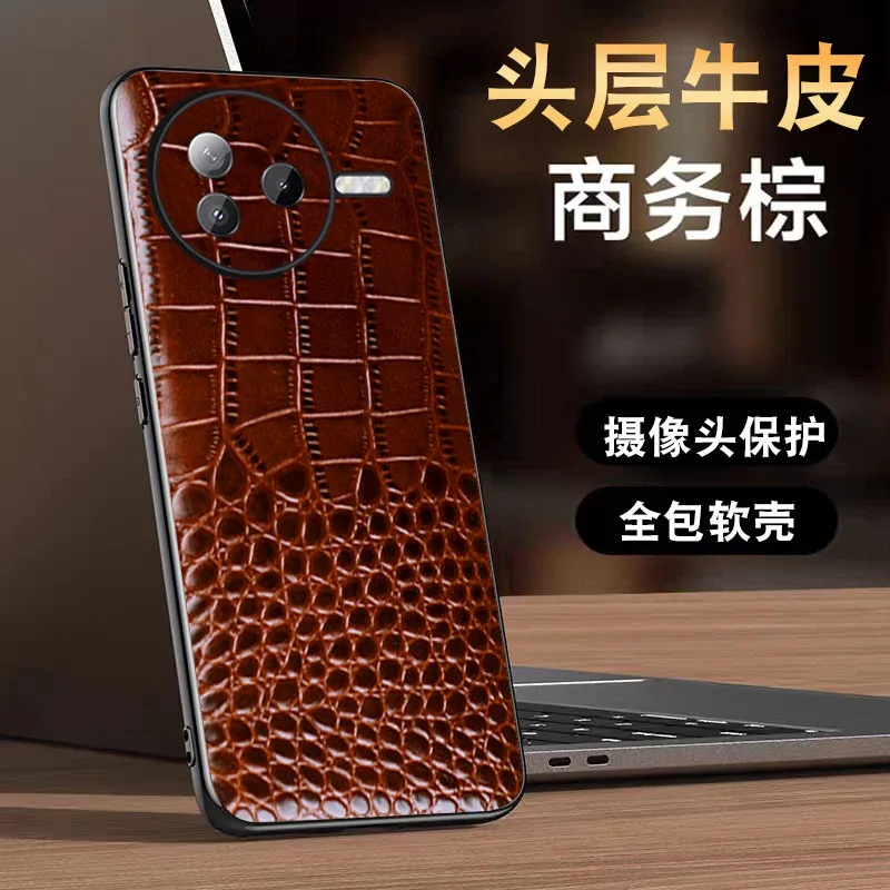 

Wobiloo Luxury Brand Leather Genuine Leather Phone Cases For Xiaomi Redmi K80 Pro Back Cover Case Bag For Redmi K80 Pro