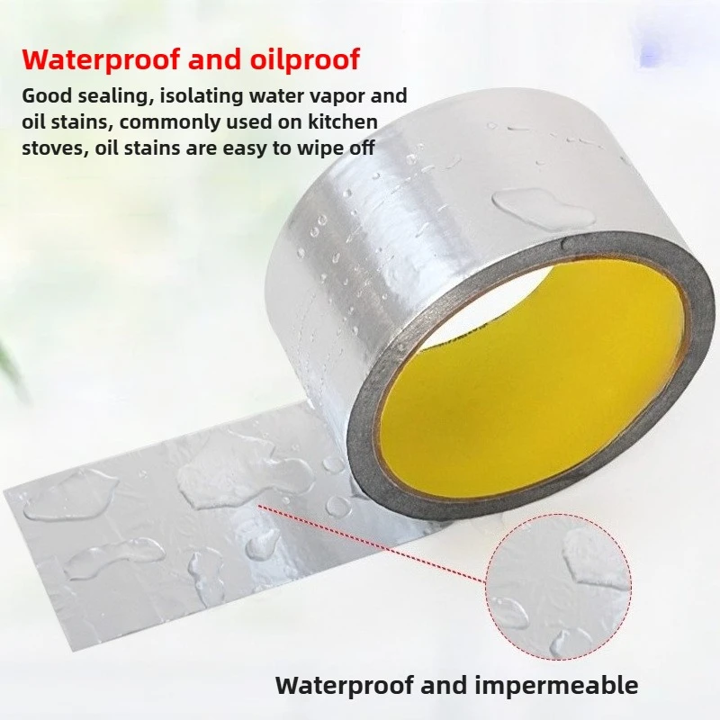 

Водонепроницаемая уплотнительная лента для улучшения дома, алюминиевая фольга, термостойкая высокотемпературная изоляция для ремонта утечек кухонных труб