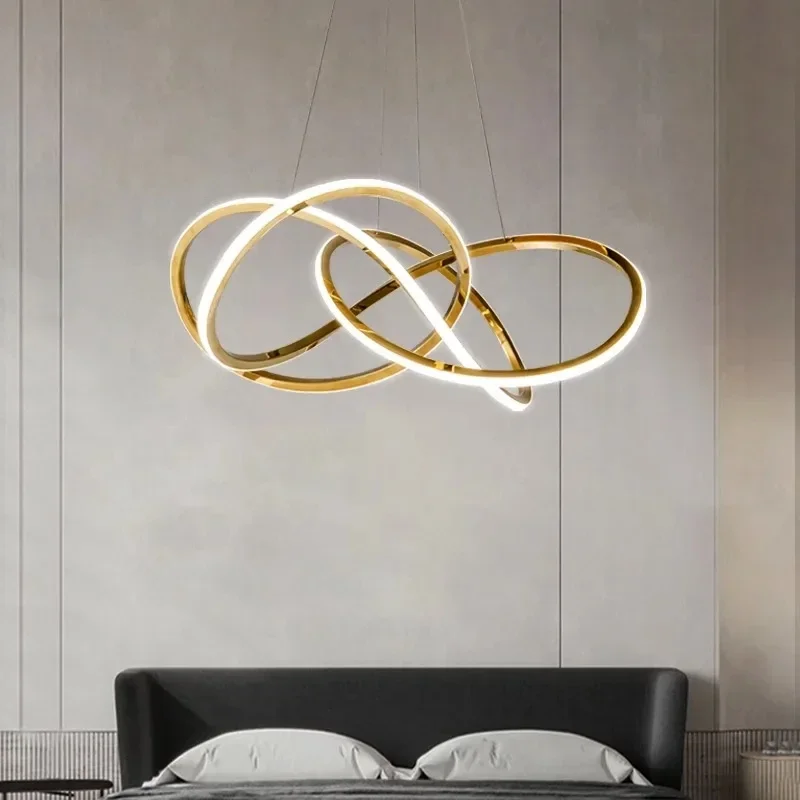 Modern Home Decor Minimalism Circular Chandelier for Living Room Restaurant Board Pendant Lamp Interior Lighting Hanging Fixture