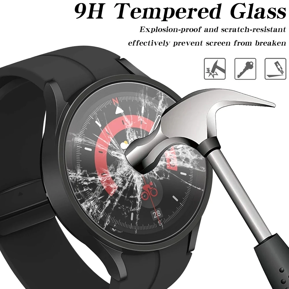 3 шт. закаленное стекло для Samsung Galaxy Watch 7 6 5 4 40/44 мм Classic 42/46 мм Watch7 44 40 мм защитные пленки против царапин