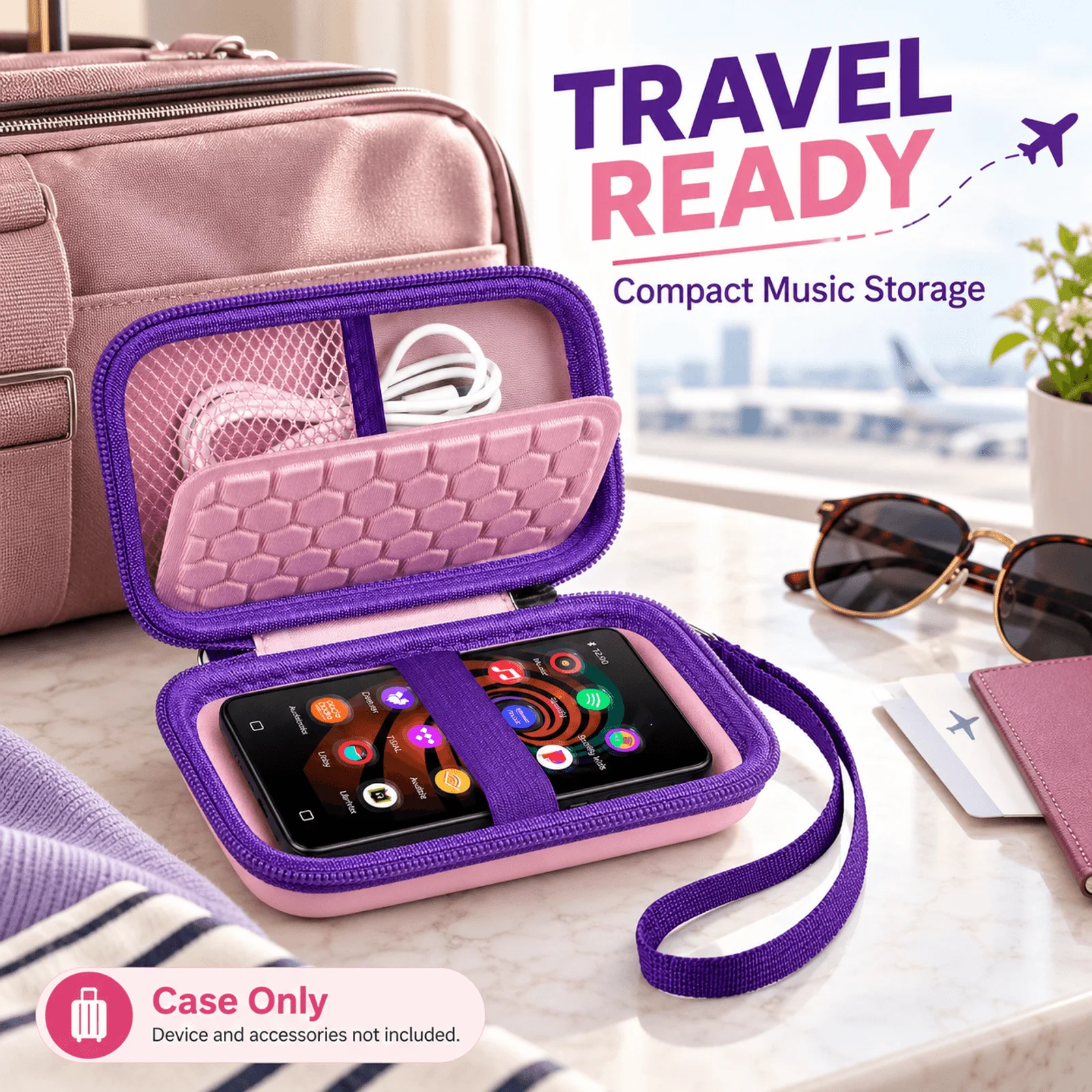 MP3 MP4 Player Case for 4 Inch Touch Screen Music Player, Hard Shell Box, for Innioasis G1/G3/G5/Y1, for Grtdhx for iPod Nano