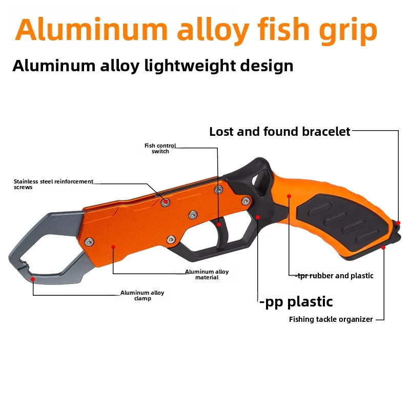 多機能ルヤプライヤー-収納機能付き-ガンタイプ魚制御装置-フィッシングプライヤー-フィッシュグリッパー-釣り道具ツール