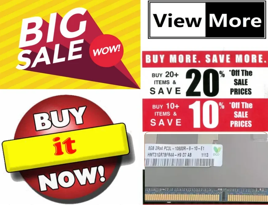 

For T410 T420 T320 8G DDR3 1600 ECC REG RDIMM PC3L-10600R HMT31GR7BFR4A-H9