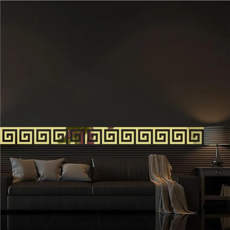 

AB66-60Pcs DIY Geometric Shape Acrylic Decorative Mirror Stickers Removable Adhesive Wall Mirror Décor For Living Room