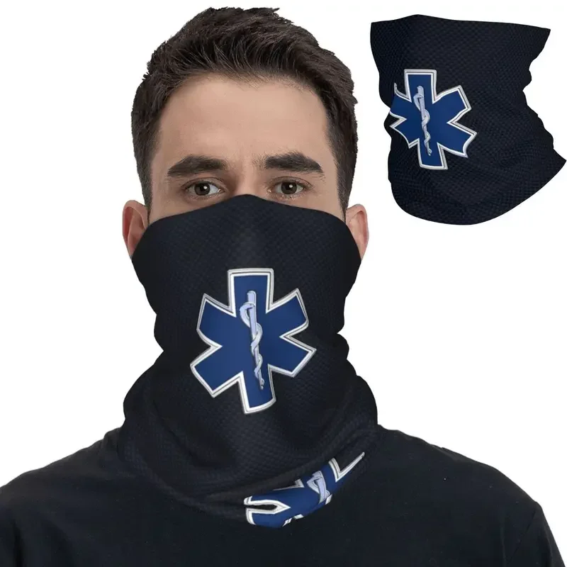 Masque cagoule d'urgence Emt pour hommes et femmes, paramédic, Star of Life, bandana, couverture de cou imprimée, écharpe, bande de sauna, équitation, adultes