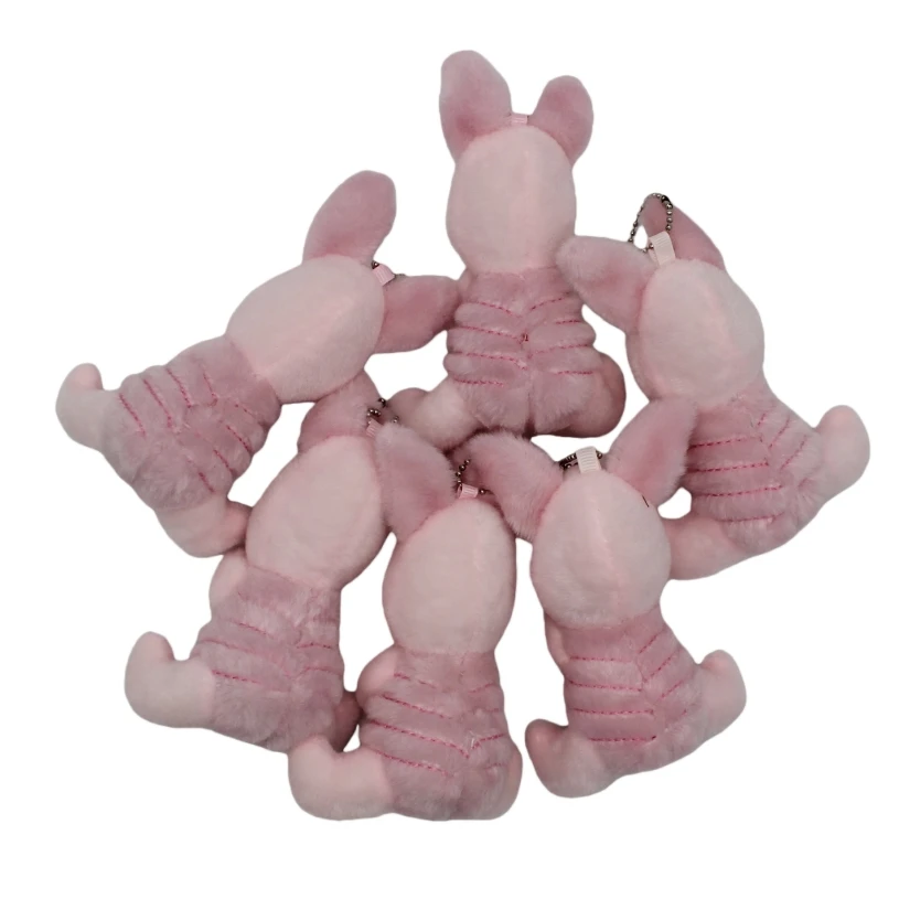 1piece Disney Kawaii Pooh Bear Piglet Cute Sleepy Series Plush Keychain Pendant Cartoon Plush Doll Toy Christmas tree ornament