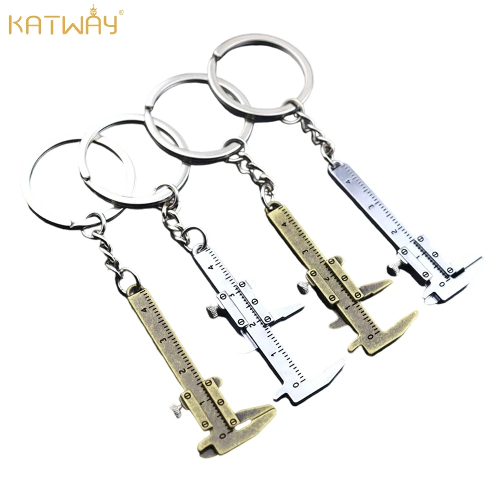 

Portable 0-40mm Mini Vernier Caliper Keychain - New Fashion Car Turbo Key Chain Ring Measuring Gauging Tools HH-AA477