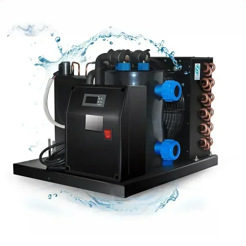 

500L-2000L Portable Cold Water Pump 0.5-3P Aquarium Ice Bath Chiller Heater Pure Titanium Evaporator Seafood Cooling