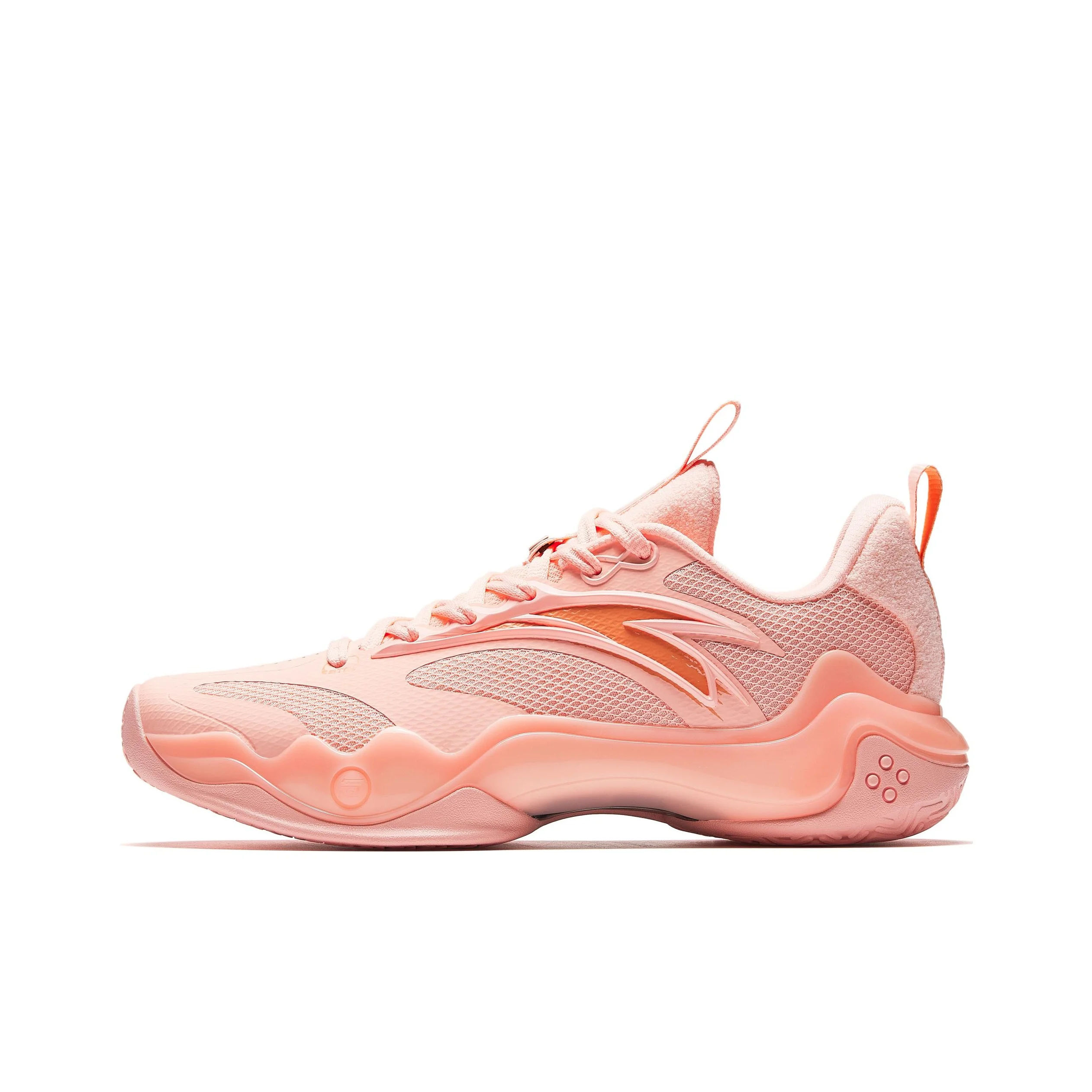 Anta Shock Wave 4 Slip Resistant, Abrasion Resistant, Breathable Low top Basketball Shoes Men's Pink Orange 912511607Q-2