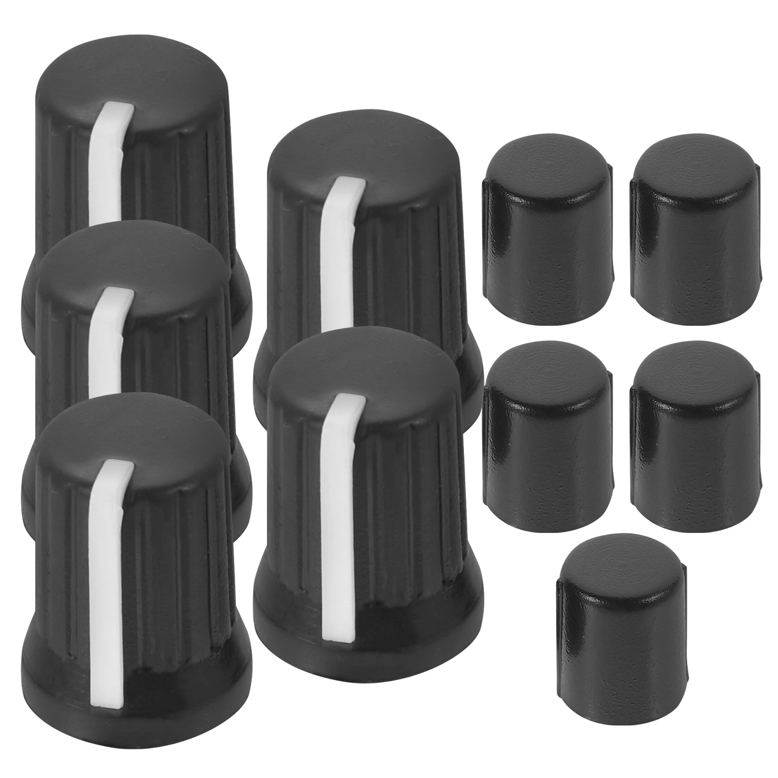 

5Pcs Compact Rubber Potentiometer Control Knobs Replacement Volume Tone Caps For Guitar Accessories
