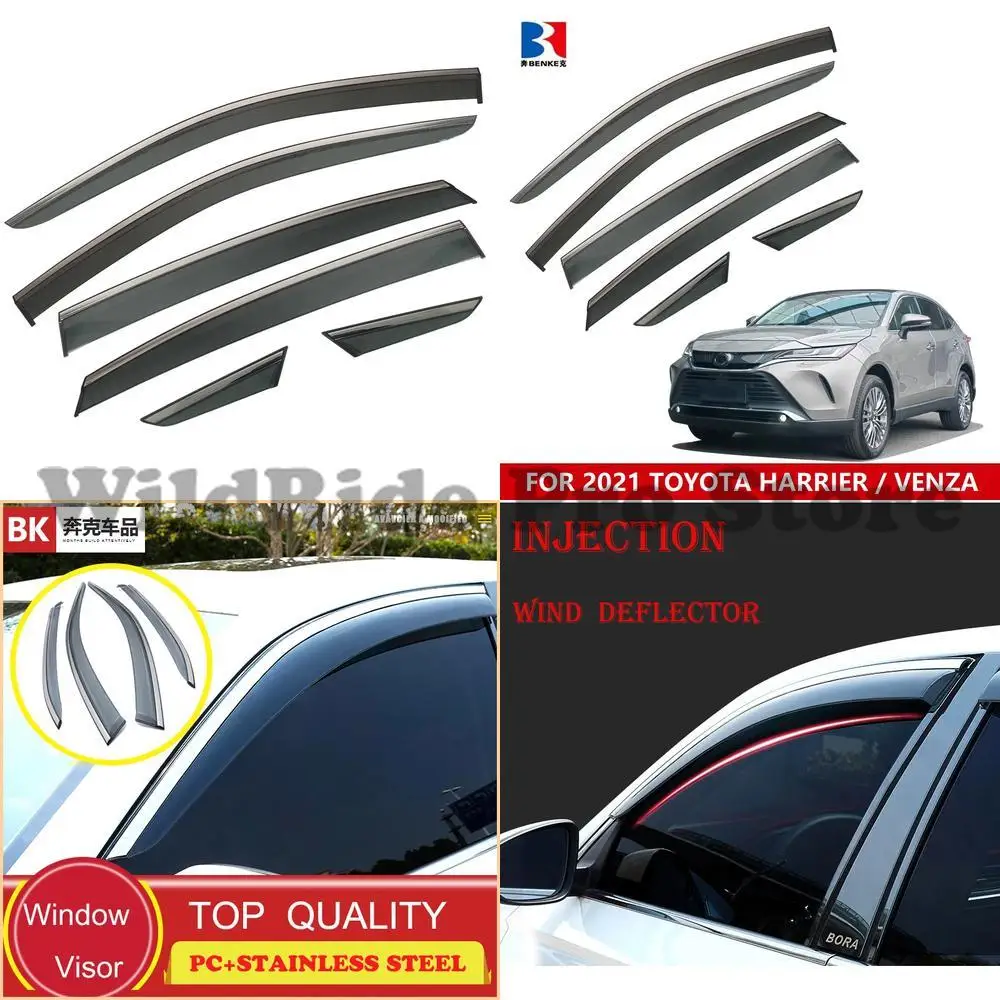 

1 set For Car Wind Deflectors for TOYOTA Harrier Venza 2021 Window Deflector Door Rain Visor