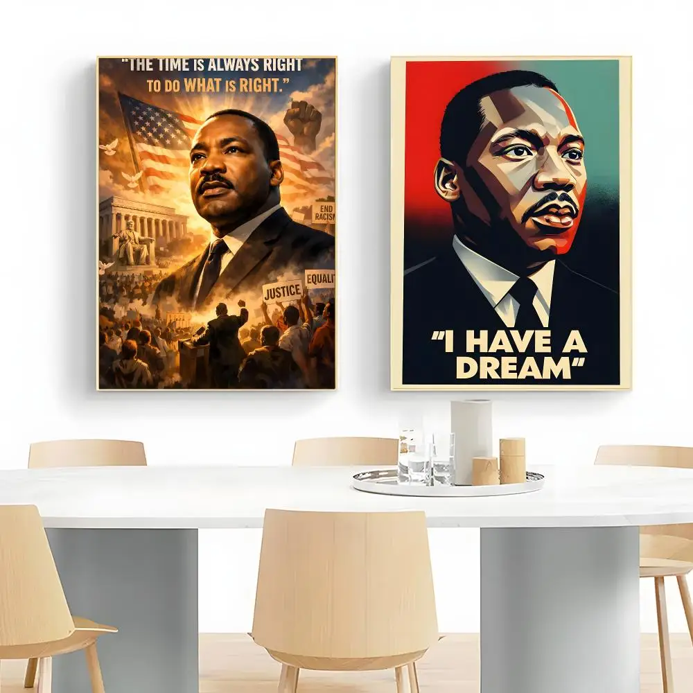 Civil Rights Icon Martin Luther King Poster Wall Art Print Decorative Mural Home Decor Gift Unframed