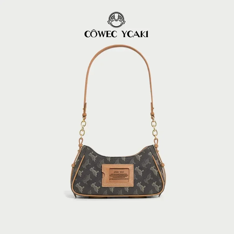 【 Official Authentic 】Original Cowec Ycaki luxury Crossbody bag female 2023 new bag retro niche fashion underarm bag female