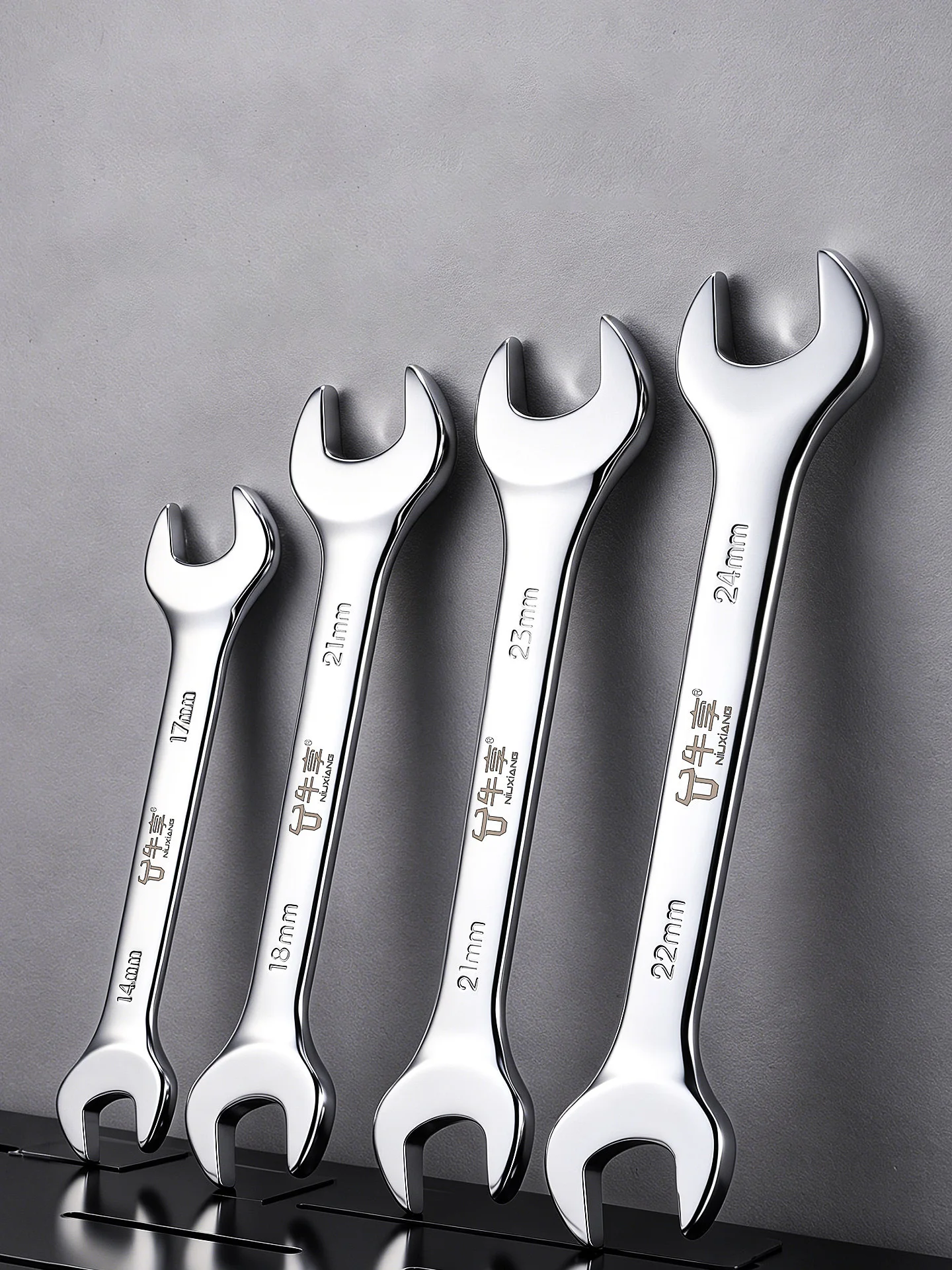 Double Open End Wrench 18-32mm Large Spanner Forged Tool Steel Anti-Slip Automotive Motorcycle Maintenance Hardware Hand Tools