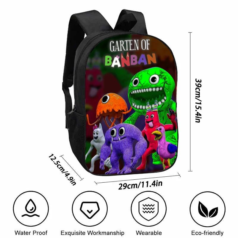 Garten de BanBan mochilas escolares para meninos e meninas, Cartoon School Children Backpack ,Light Weight Kids Bags, Best Gift Toys