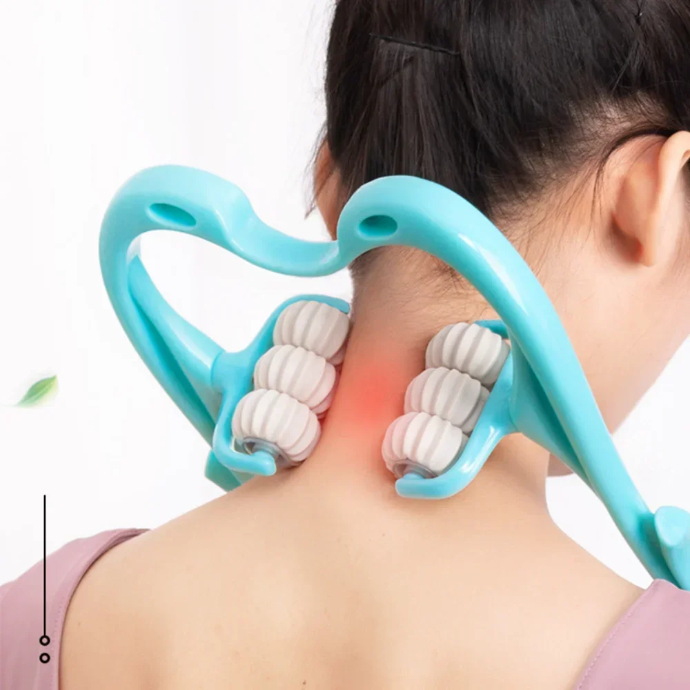 Manual Cervical Neck Shoulder Clamp Multifunctional Kneading Roller 2/6-Ball Magnetic Shoulder and Neck Relaxation Massager
