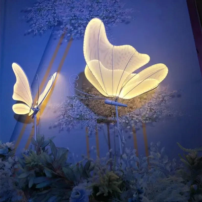 Butterfly LED Light for Wedding, Ceiling Light, Romantic Creative, Hanging Butterfly, Road Load, Walkway on Party, Stage Lights