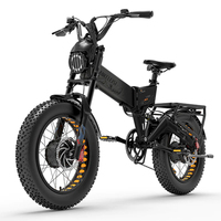 Lankeleisi X3000Max 2000W Front And Rear Double Motors 20Ah Samsung Battery 20inch Electric Snow Bike Mountain Ebike