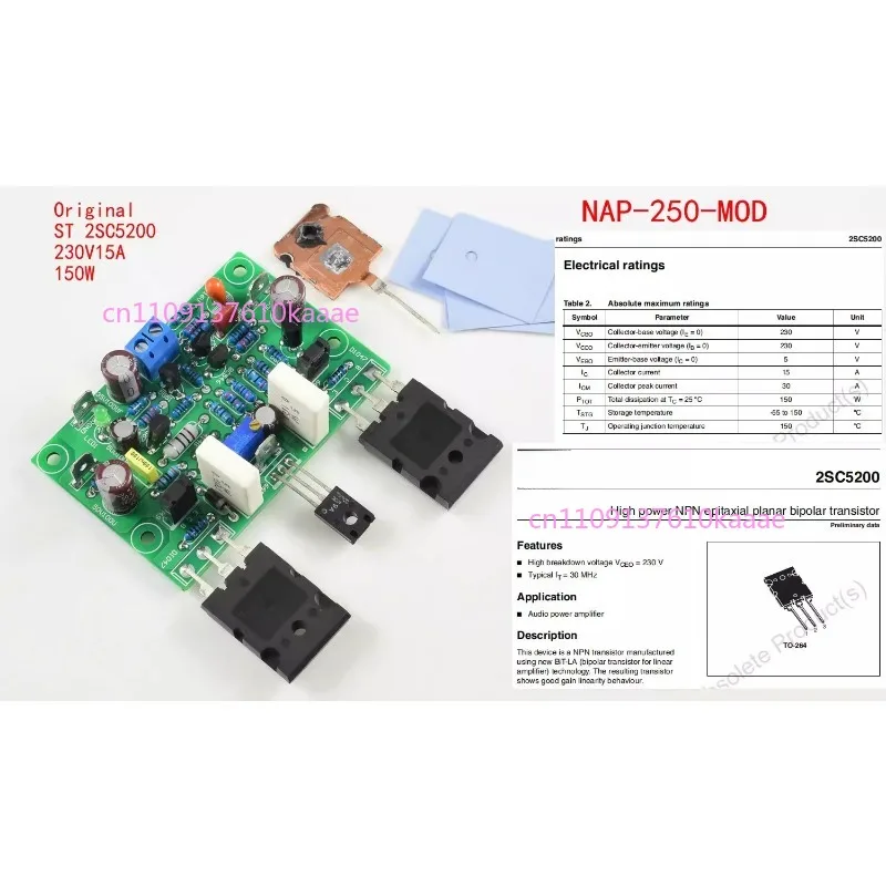for NAIM NAP250 MOD VER4 Stereo Amplifier Board, 2-Channel HiFi Power Amp DIY Kit