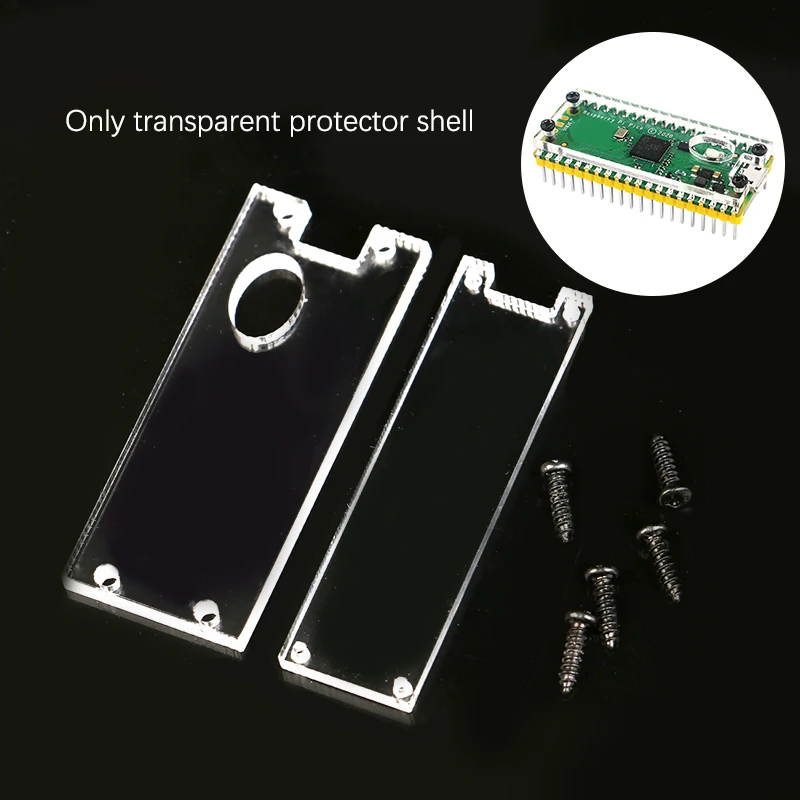 1Set Acrylic Hard Shell Transparent Protector Case Fixing Bracket with Screw for Raspbery Pi Pico Board