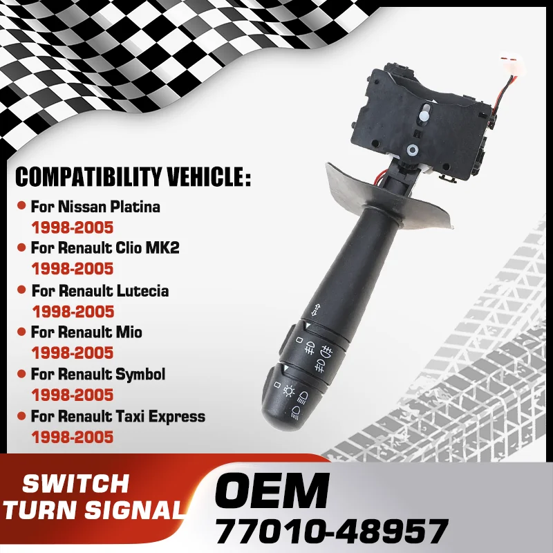 

Car Headlight Stalk Switch For Nissan Platina Renault Clio MK2 Renault Lutecia Renault Mio Renault Symbol Renault Taxi Express