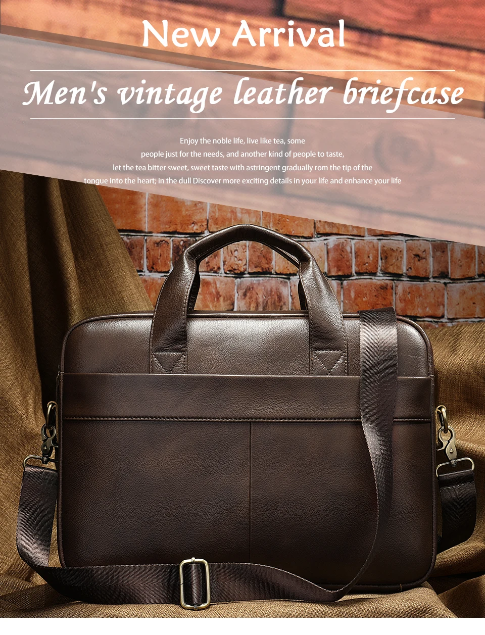 Men's Bag Genuine Leather Men Briefcase for Laptop 14 Messenger Men's Leather Bag Business Portfolio for Document A4 7022