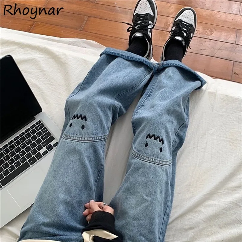 S-5XL Jeans Women Korean Style High Waist Retro Straight Slender Wide Leg Denim Baggy Casual Cool Girls College Harajuku Spring