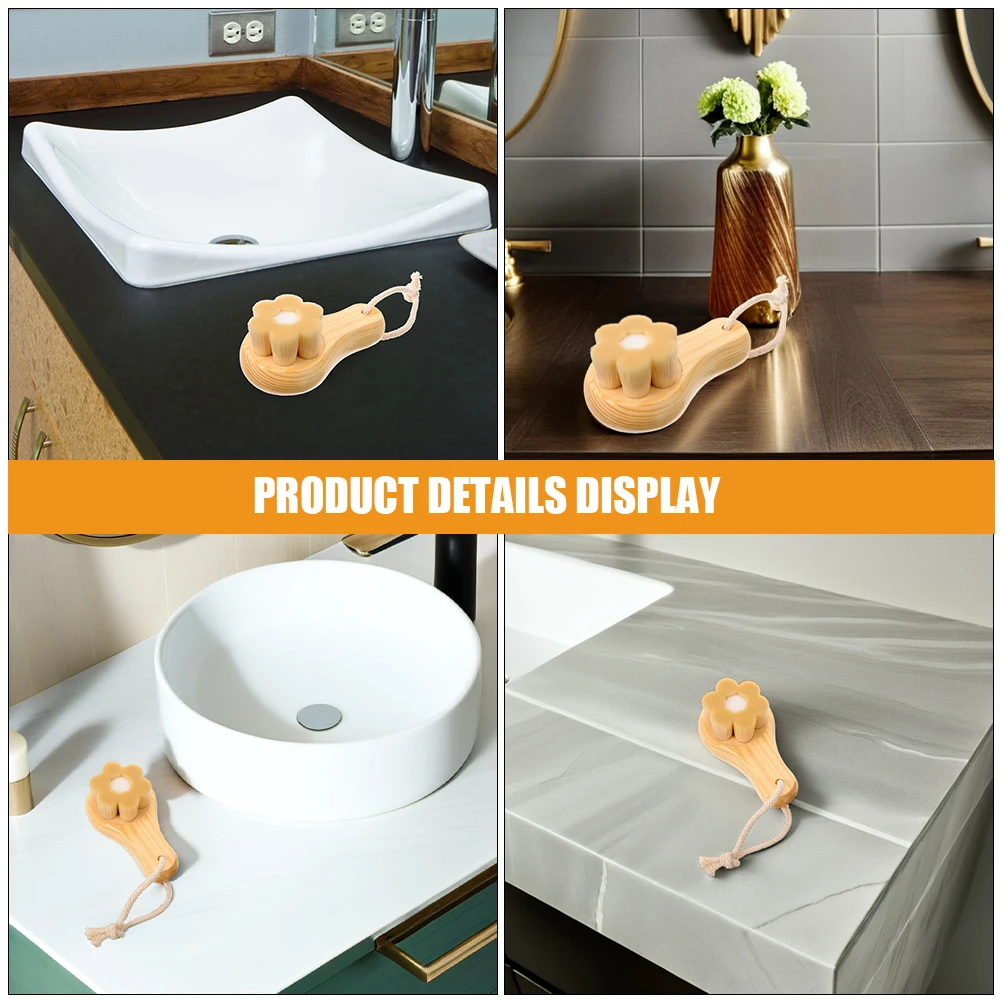 2 قطعة أداة تنظيف الوجه فرشاة تقشير لطيفة دليل جاف الوجه الغسيل زهر البرقوق شكل لإزالة الرؤوس السوداء والجلد