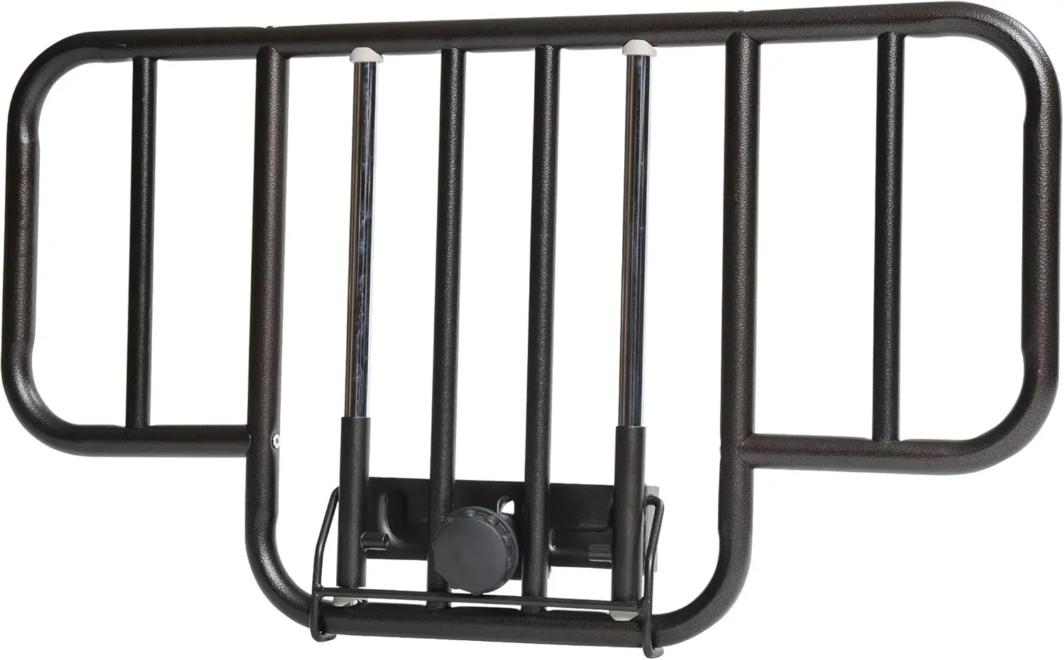 

Deluxe Half-Length Steel Bed Rails with Brown Vein Finish, Adult Safety Guardrails - Set of 2