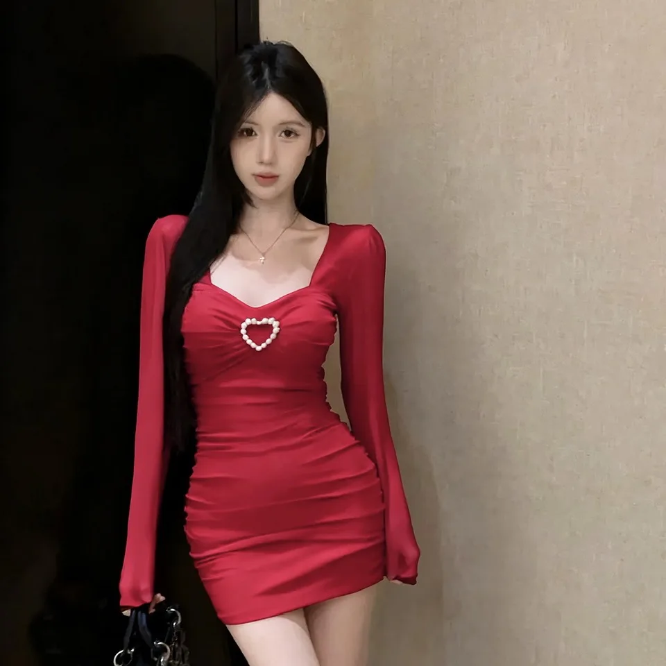 Or Svel Feminino Dr Coreano Sle Cintura Alta Me Camada Base Outono Faion Elegante Cintura Cinching Ort Saia