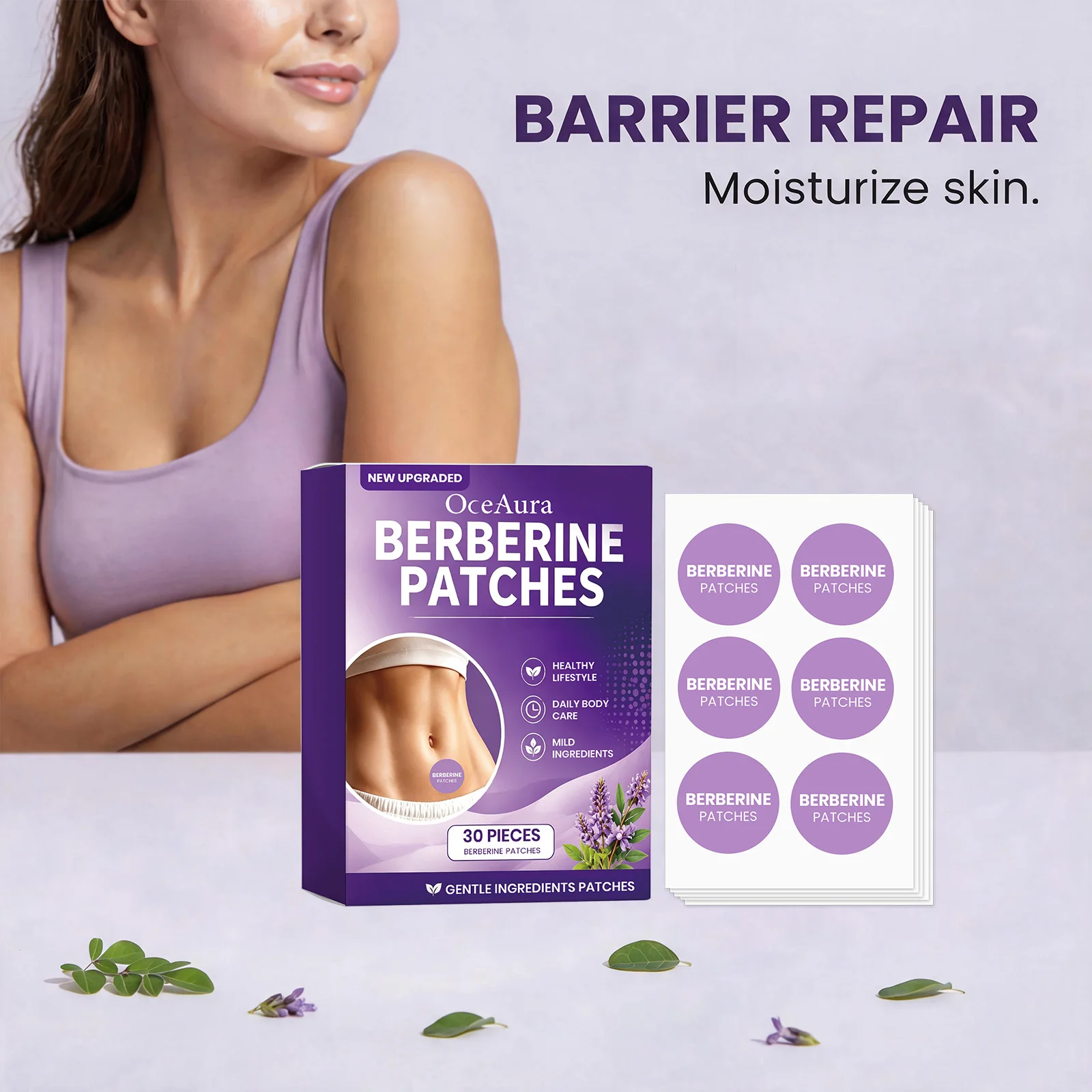 BERBERINE Body Care Patches Skin Barrier Repair Improve Dull Rough Skin Breathable Daily Care Patches image 4